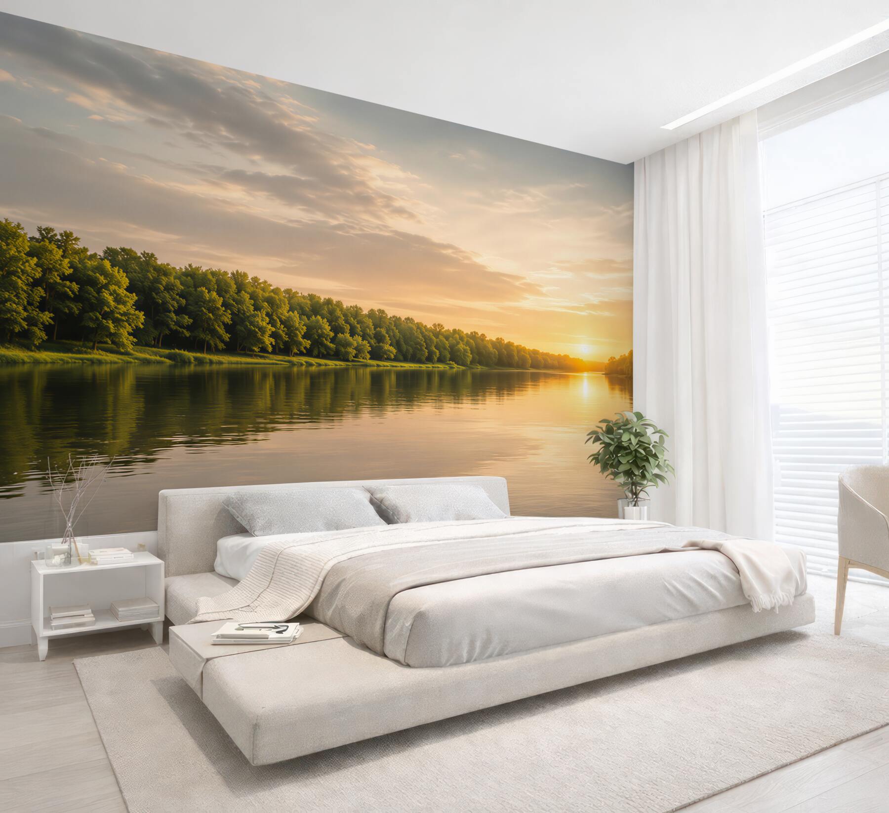 Fototapeta Zachód słońca nad rzeką?v23