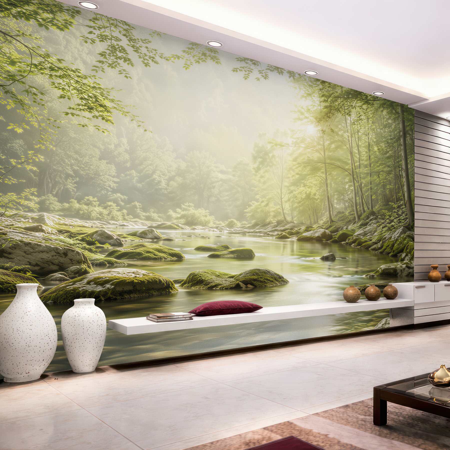Fototapeta Rzeka głęboko w lasów górskich?v23