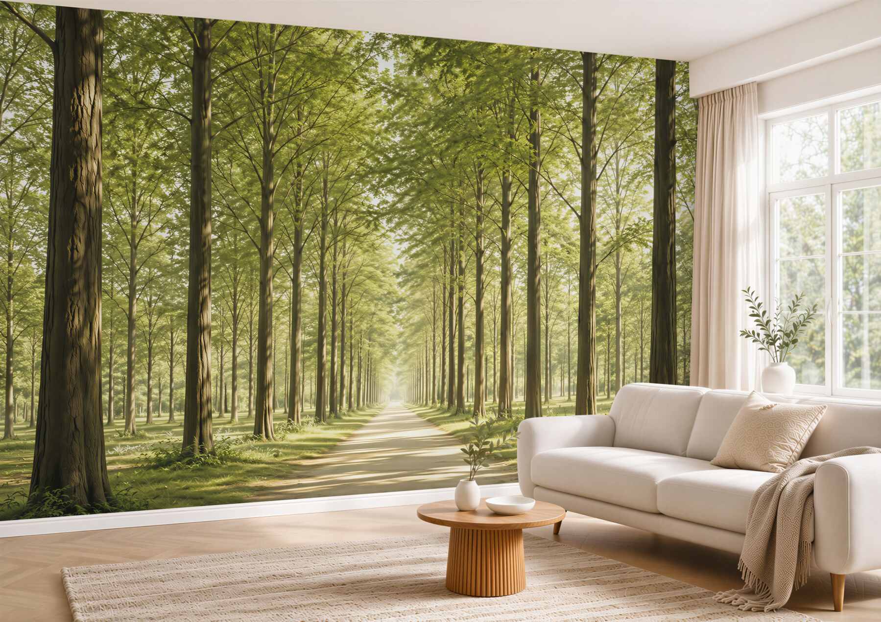 Fototapeta Oświetlenie drzewo szlak?v23