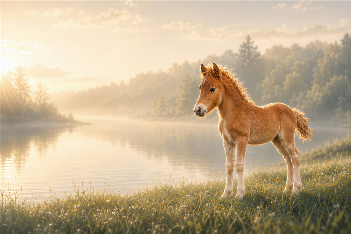 Fototapeta Koń źrebak mini Falabella