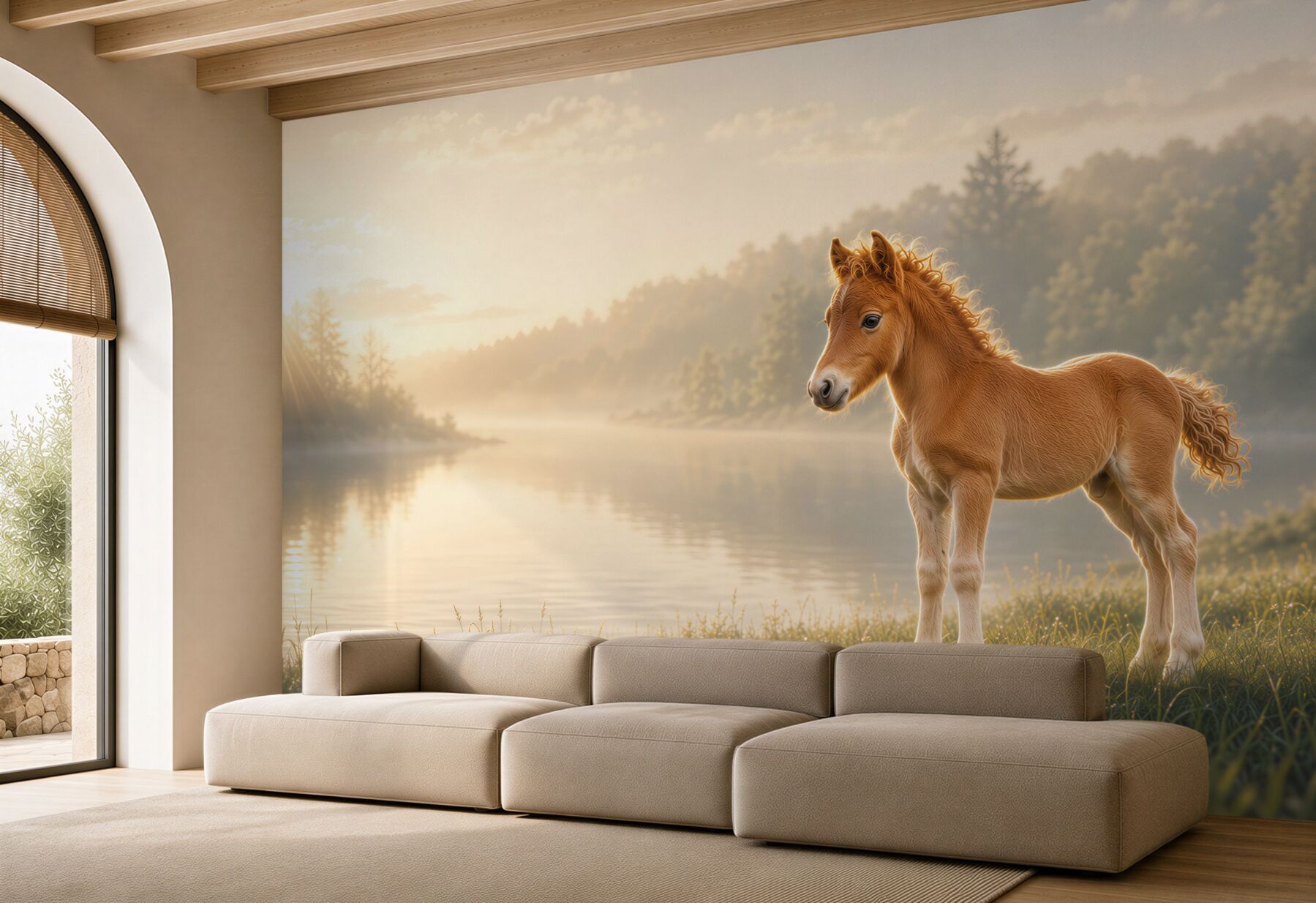 Fototapeta Koń źrebak mini Falabella?v23