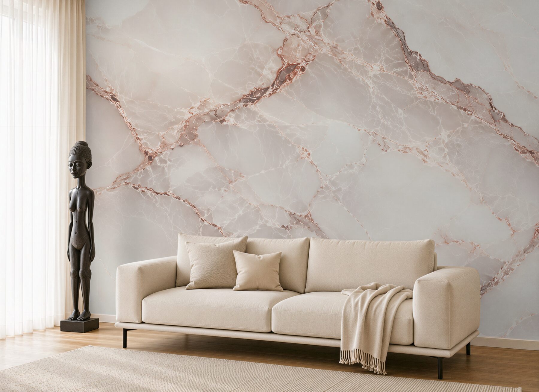 Fototapeta marmur biały z różowo złotymi żyłkami elegancka?v23