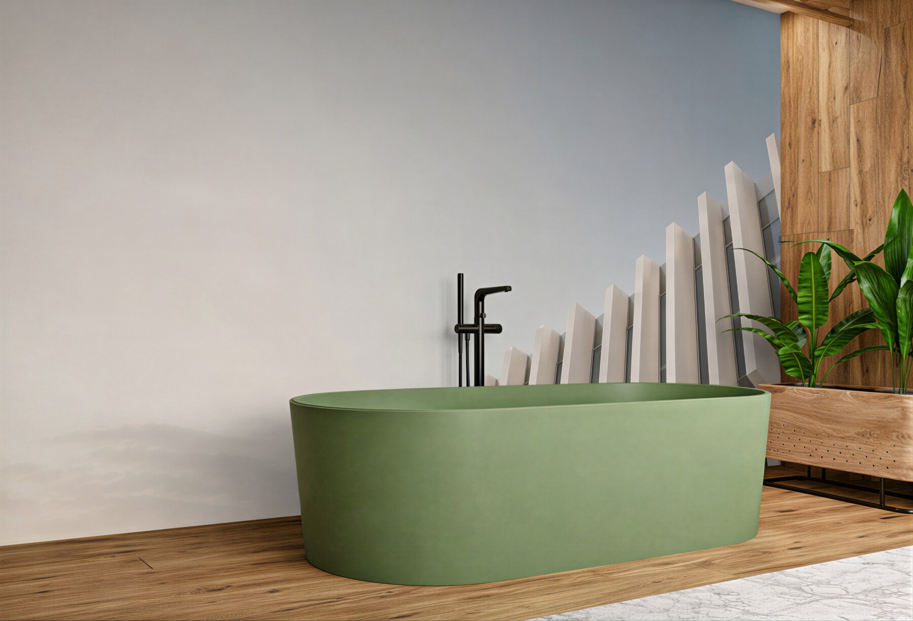 Fototapeta nowoczesna architektura minimalistyczna biała z błękitnym niebem?v23