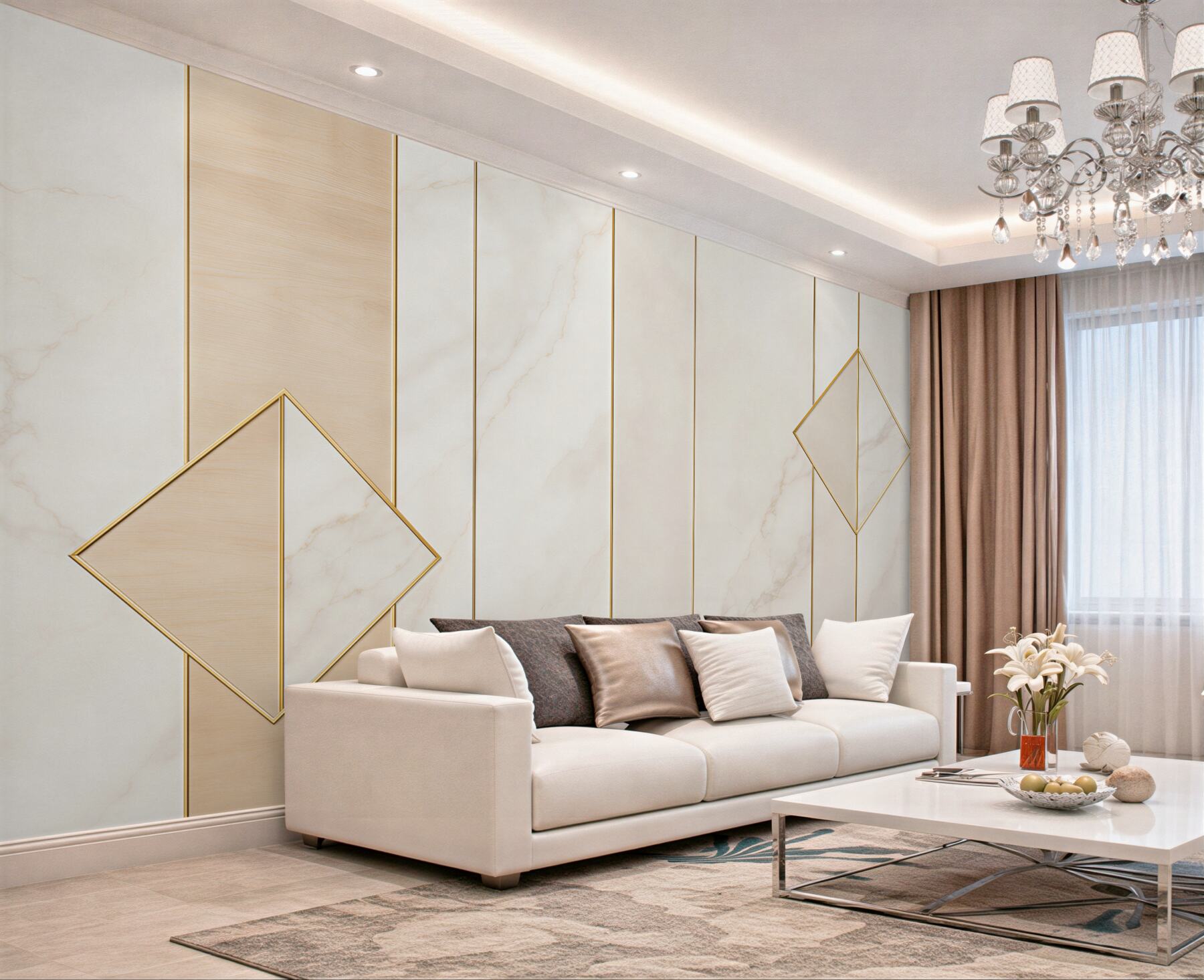 Fototapeta marmur biało beżowy ze złotymi liniami geometryczna elegancka?v23