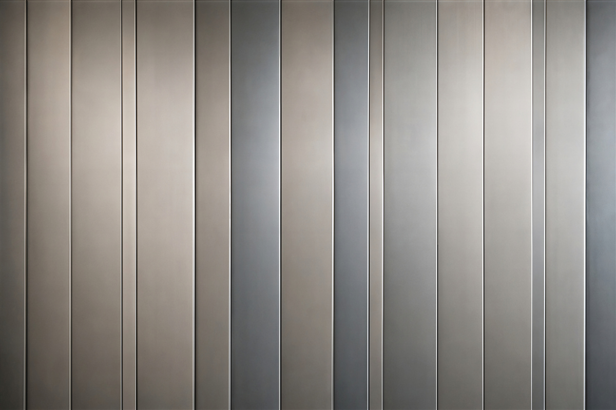 Fototapeta pionowe metaliczne panele szare nowoczesne tło loftowe