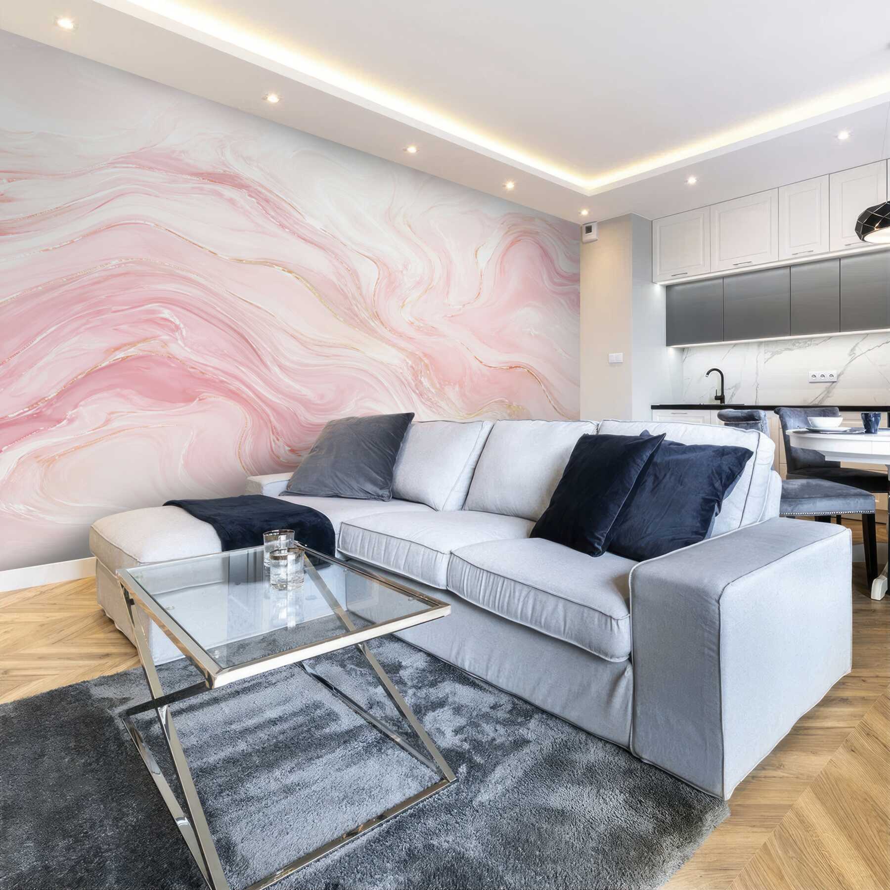 Fototapeta marmur różowy pastelowy ze złotymi żyłkami elegancka?v23