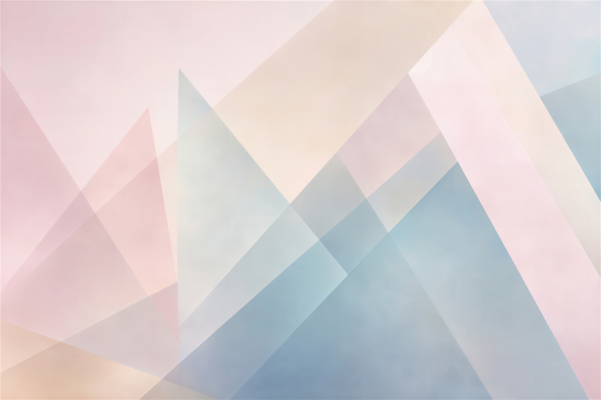 Fototapeta geometryczna abstrakcja pastelowa różowo błękitna do nowoczesnego wnętrza