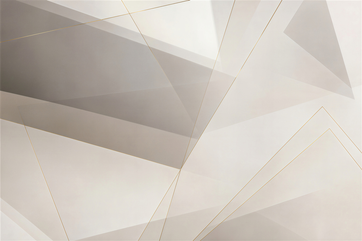 Fototapeta geometryczna abstrakcja beżowo szara ze złotymi liniami