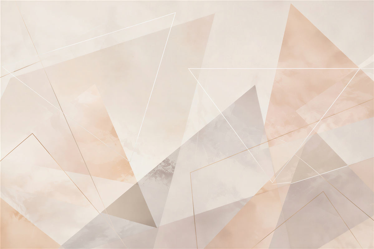Fototapeta geometryczne trójkąty beżowe abstrakcyjne do nowoczesnego wnętrza