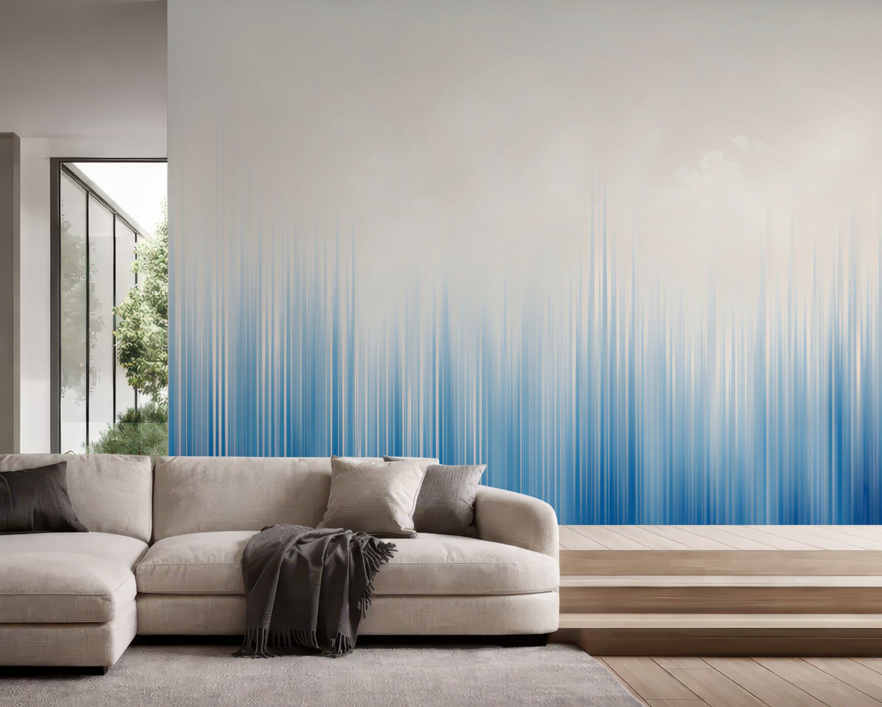 Fototapeta abstrakcyjne niebieskie smugi świetlne nowoczesny gradient?v23