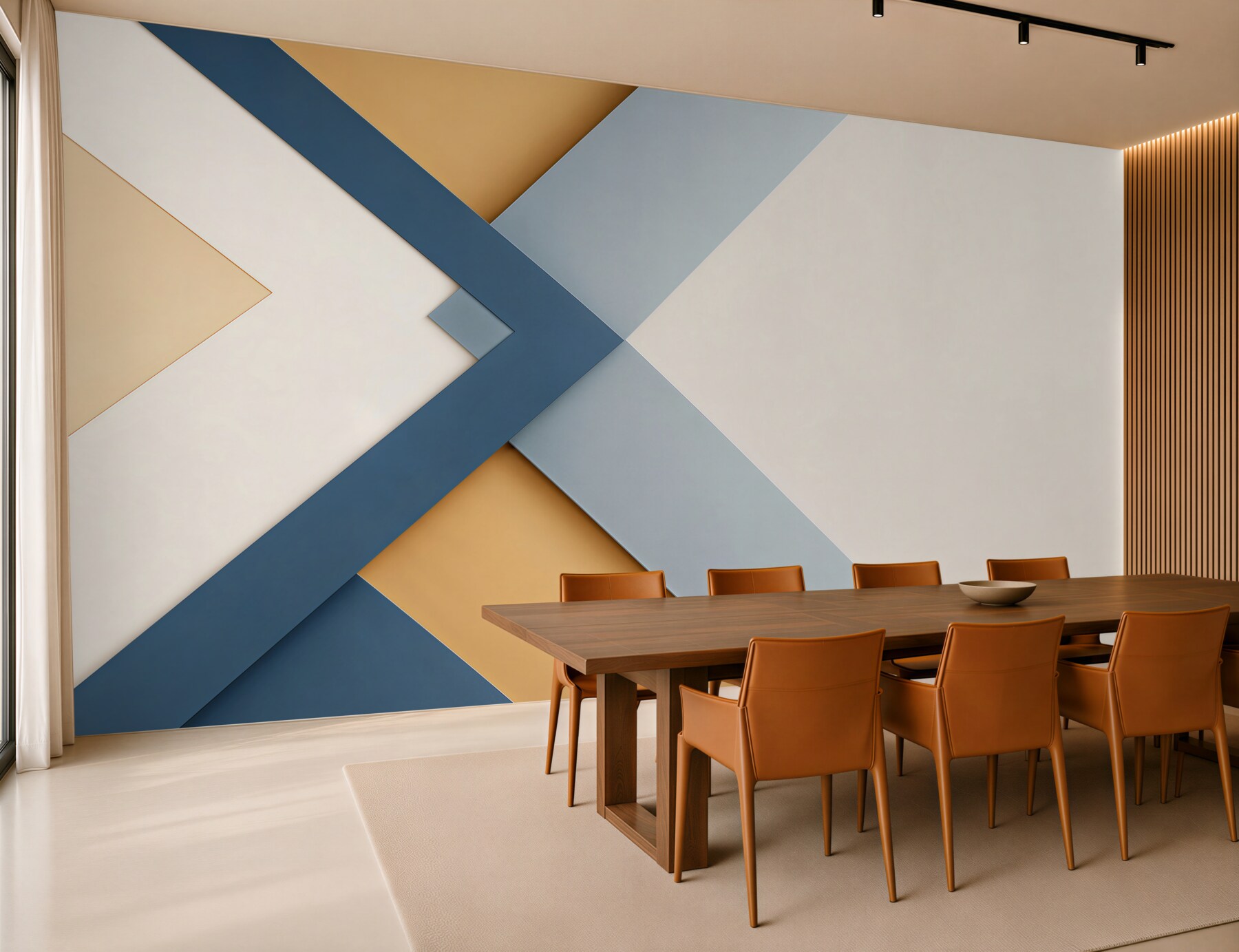 Fototapeta geometryczna abstrakcja granatowo beżowa nowoczesna minimalistyczna?v23