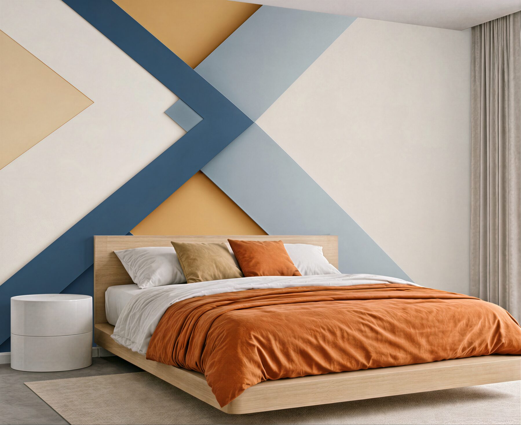 Fototapeta geometryczna abstrakcja granatowo beżowa nowoczesna minimalistyczna?v23
