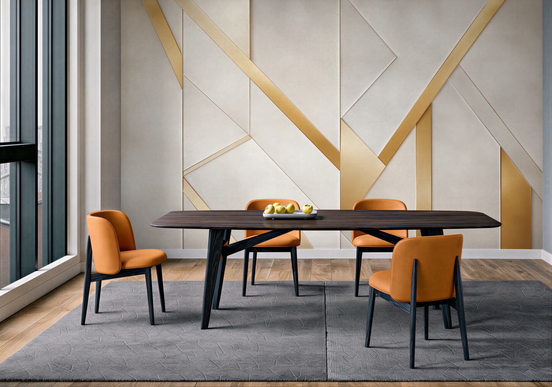 Fototapeta geometryczne panele biało złote nowoczesne art déco?v23