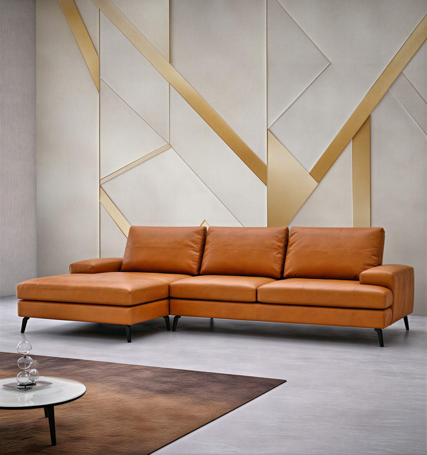 Fototapeta geometryczne panele biało złote nowoczesne art déco?v23