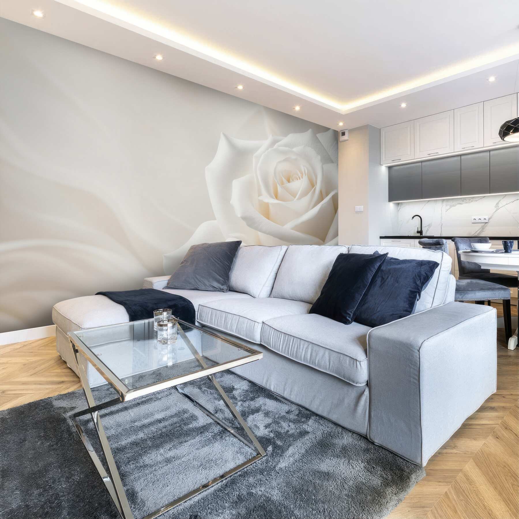 Fototapeta biała róża makro subtelna i elegancka do sypialni?v23