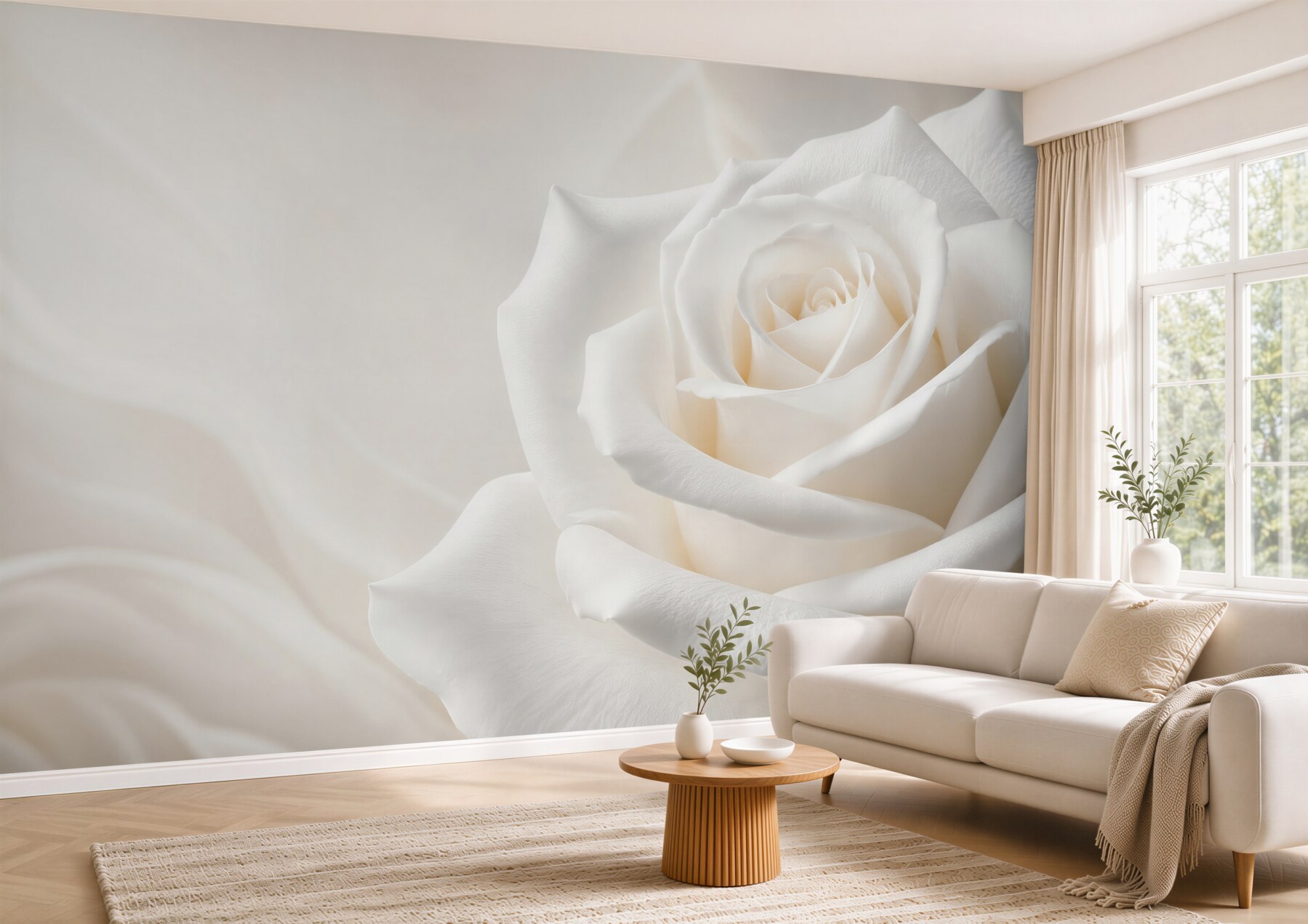 Fototapeta biała róża makro subtelna i elegancka do sypialni?v23