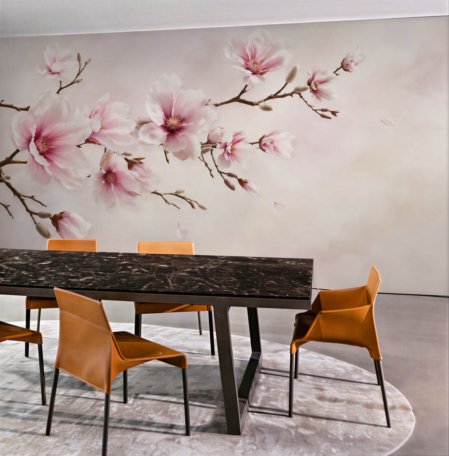 Fototapeta kwitnąca magnolia różowa na delikatnym pastelowym tle?v23