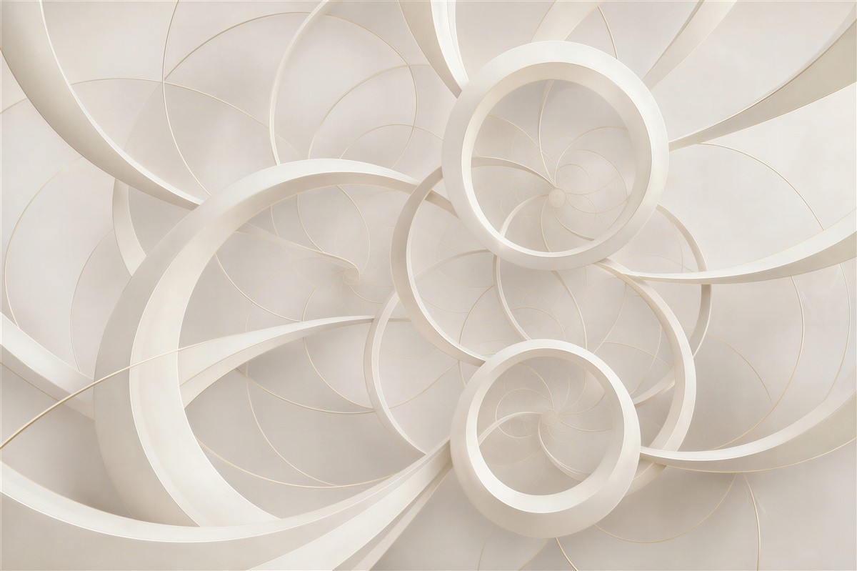 Fototapeta geometryczne koła 3D beżowe nowoczesna elegancja