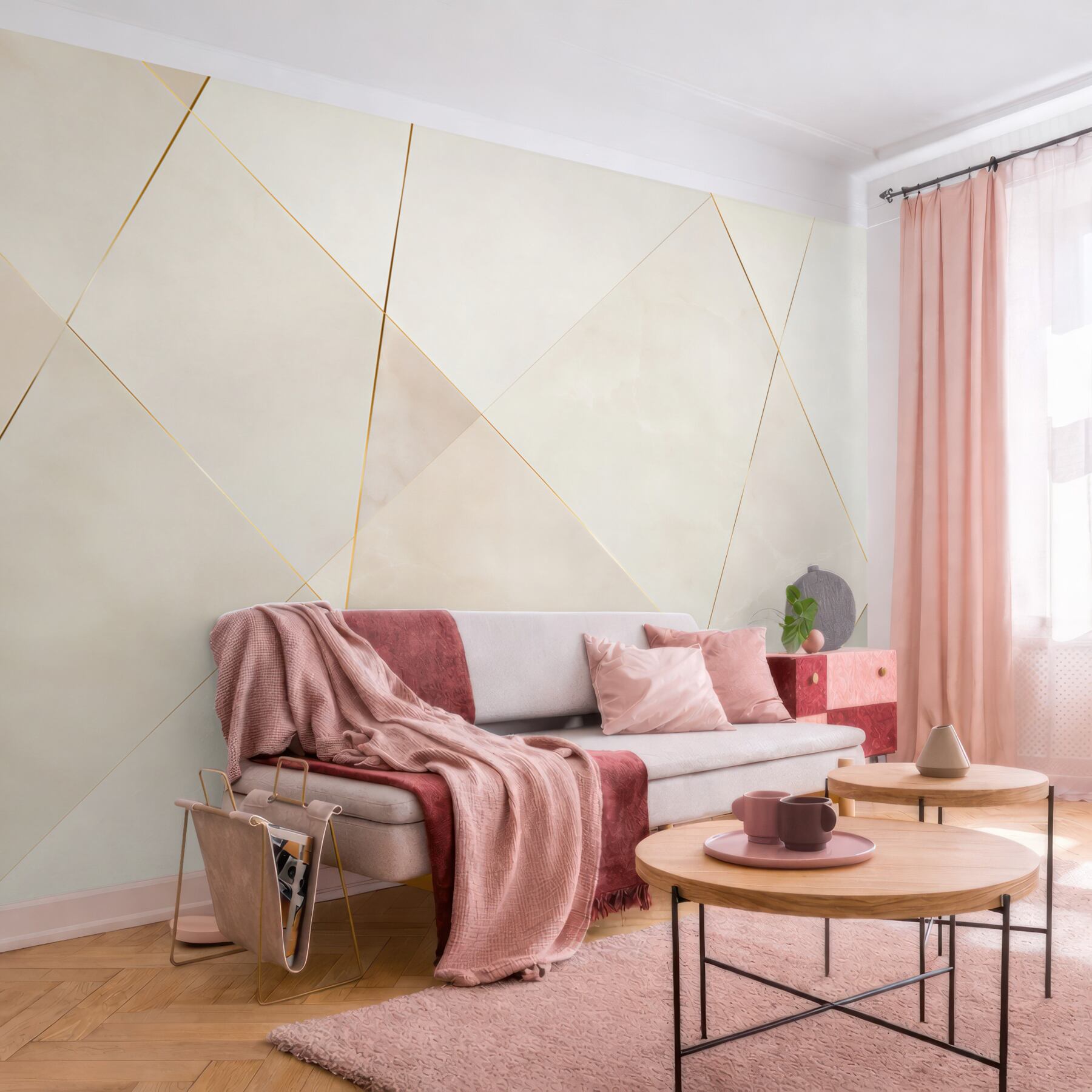 Fototapeta beżowy marmur geometryczny ze złotymi liniami nowoczesna?v23