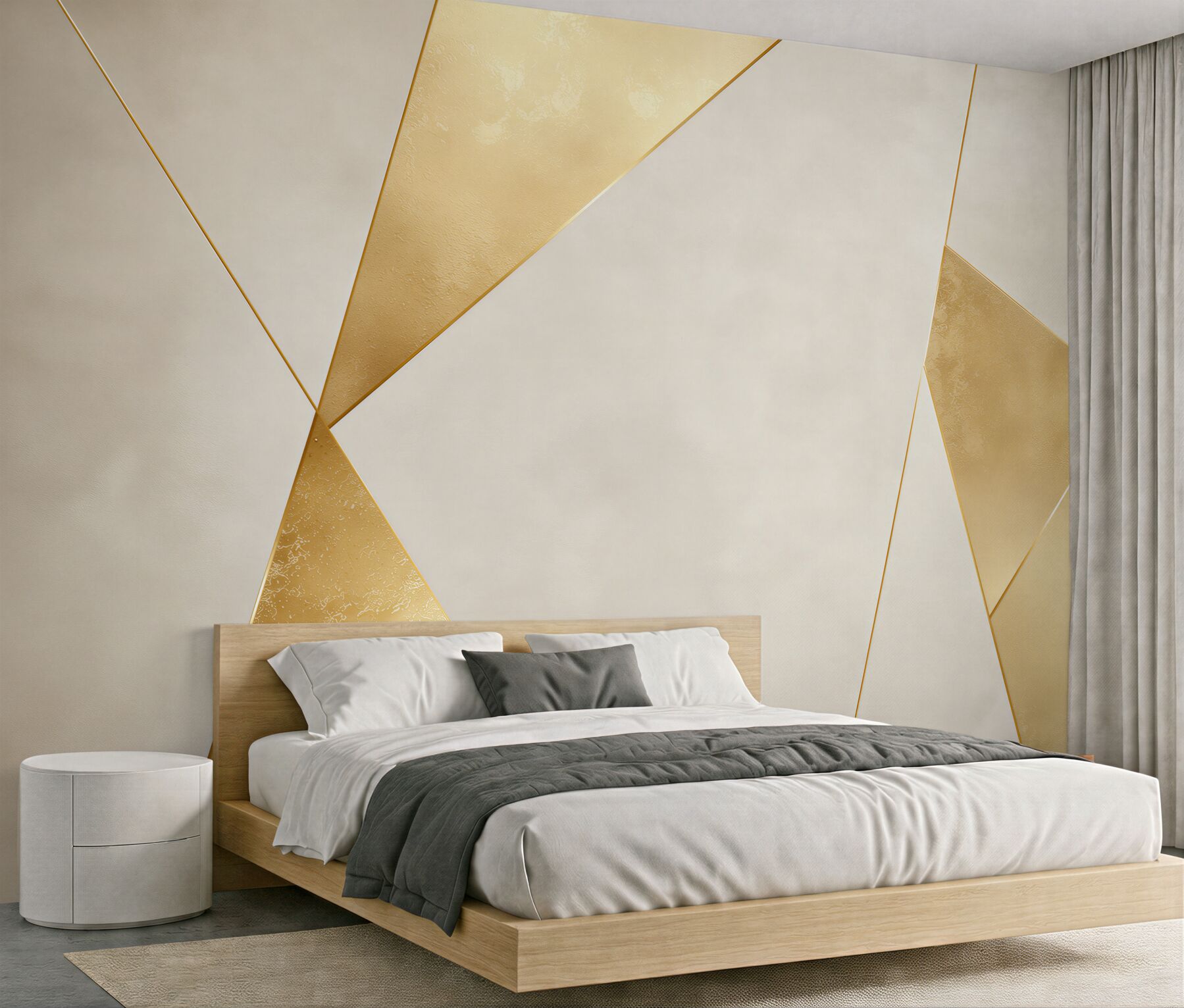 Fototapeta geometryczna abstrakcja biało złota nowoczesna elegancka?v23