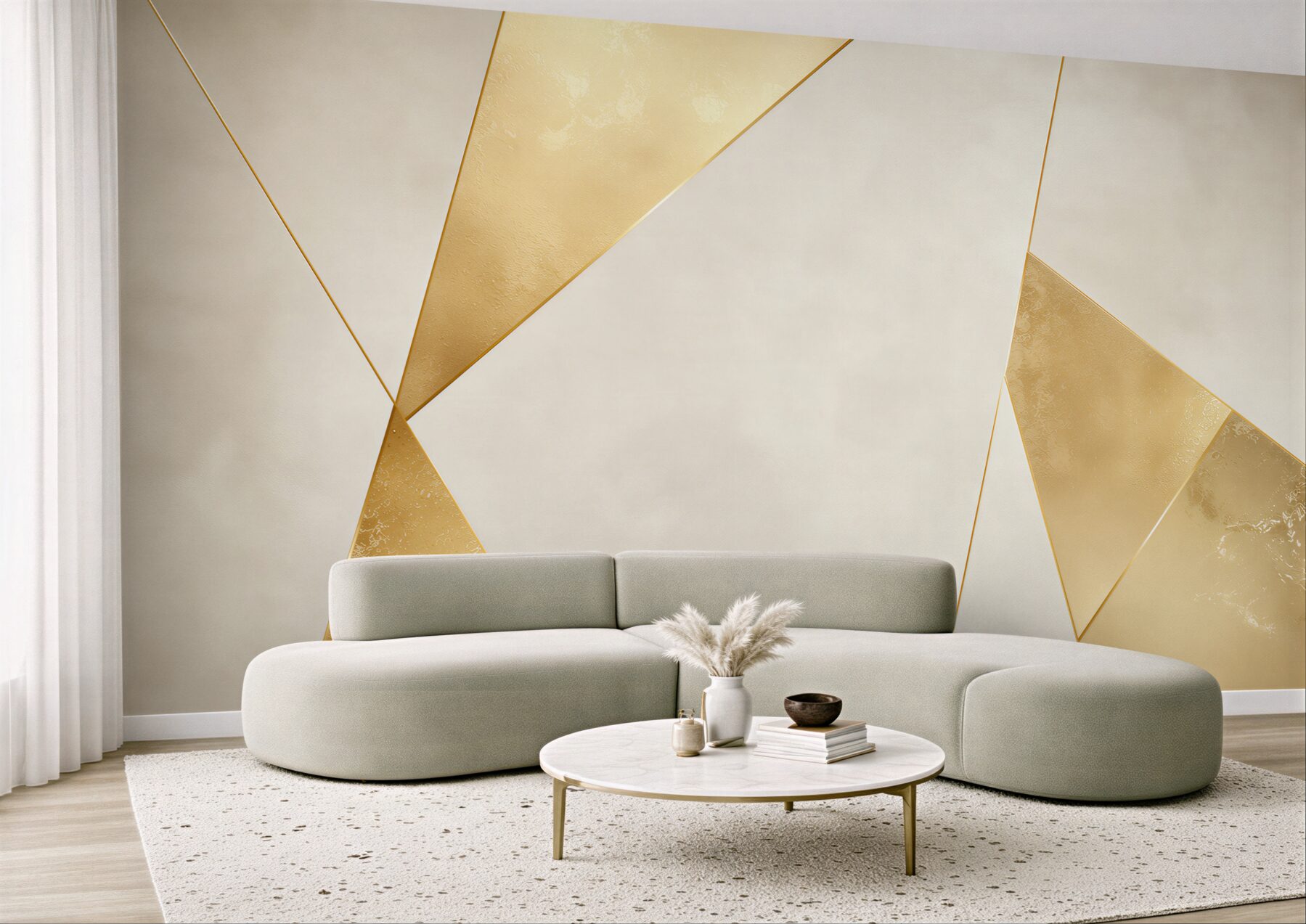 Fototapeta geometryczna abstrakcja biało złota nowoczesna elegancka?v23