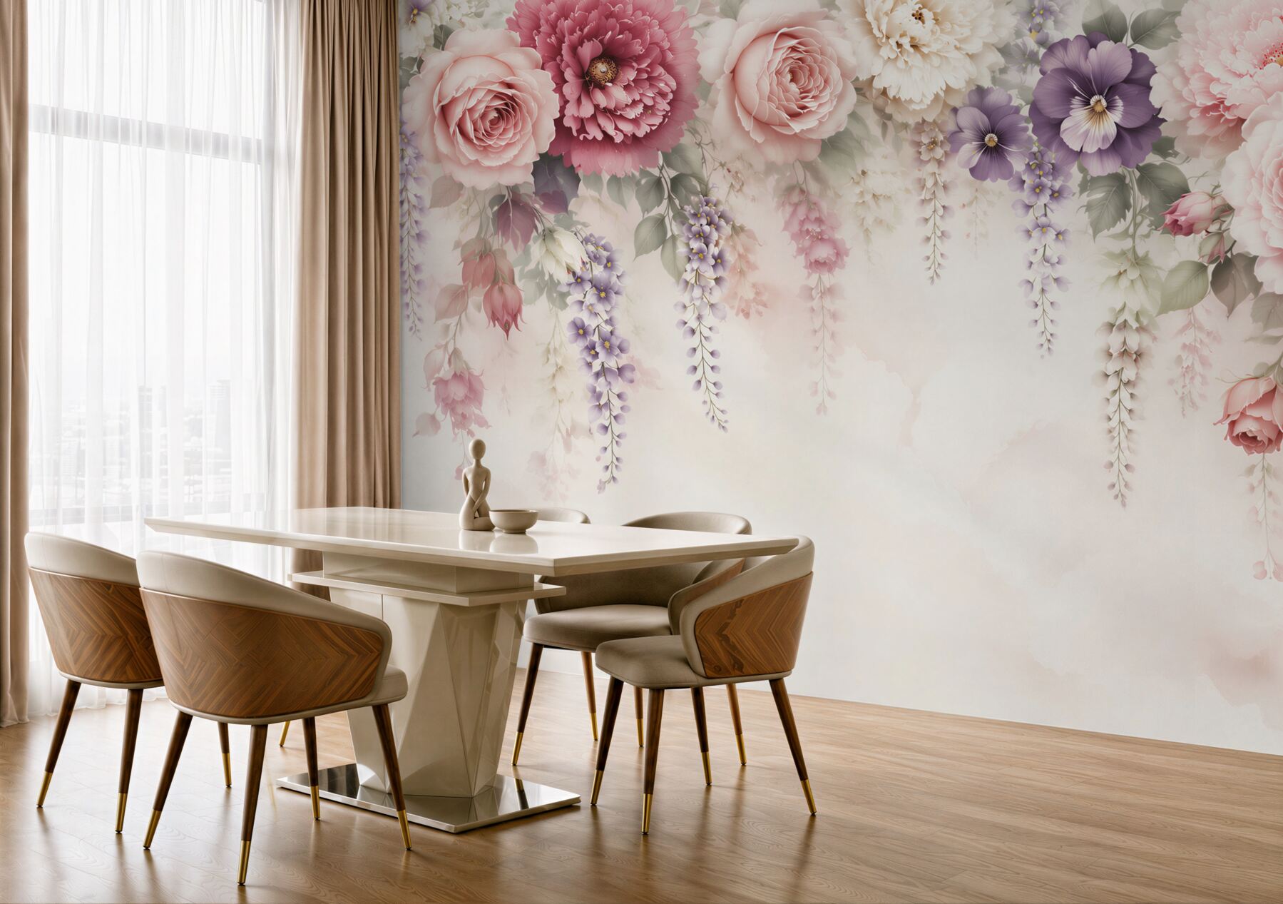 Fototapeta kwiaty róże i peonie pastelowe romantyczne?v23