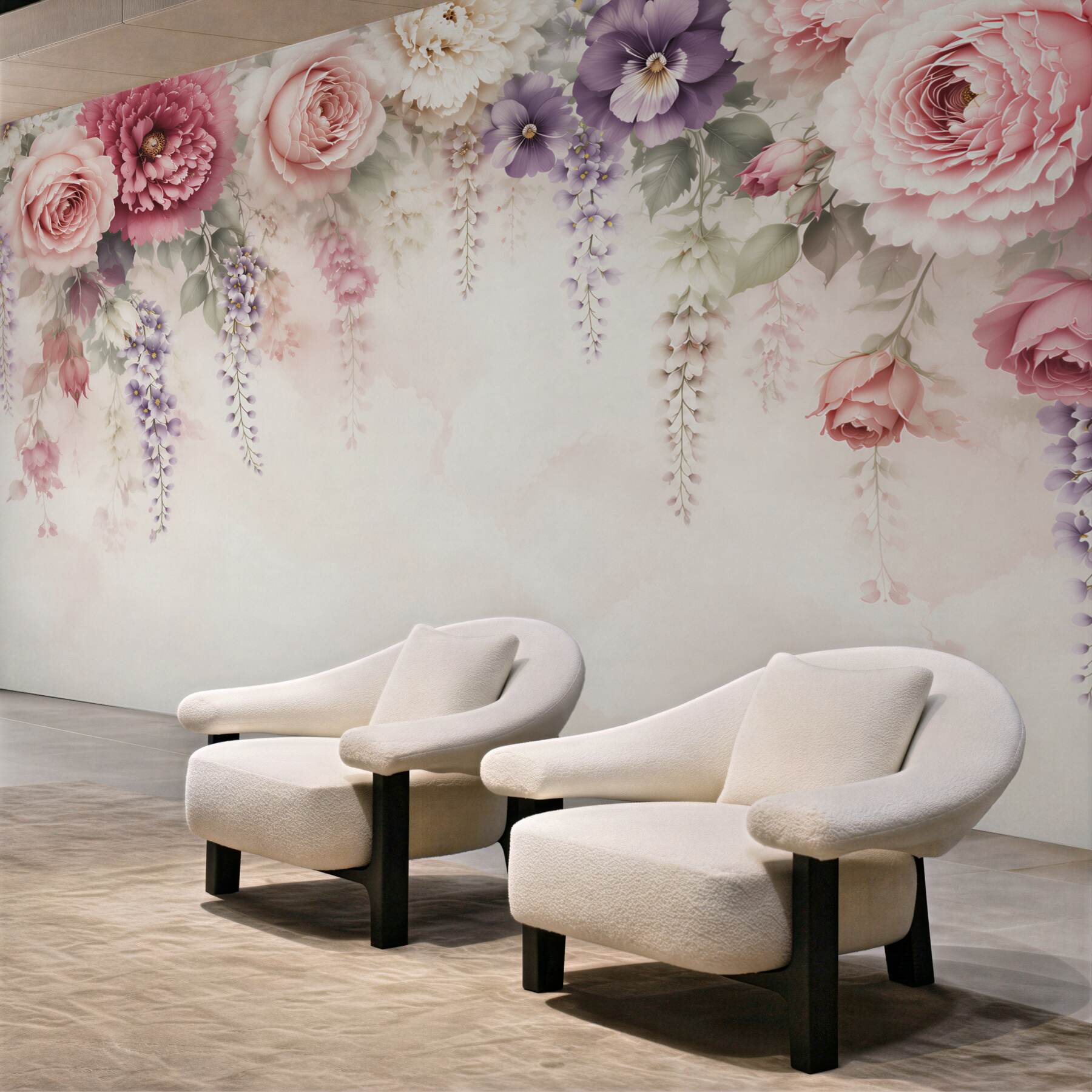 Fototapeta kwiaty róże i peonie pastelowe romantyczne?v23