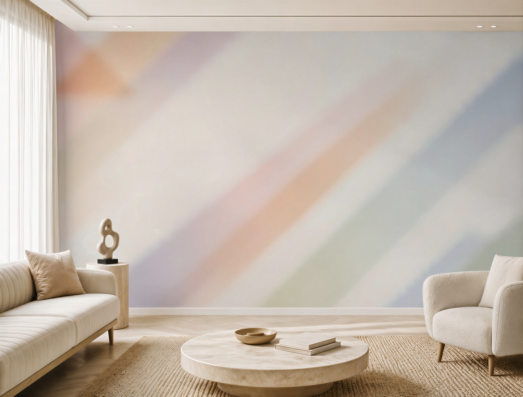 Fototapeta pastelowa abstrakcja z przenikającymi kolorami do nowoczesnego wnętrza?v23
