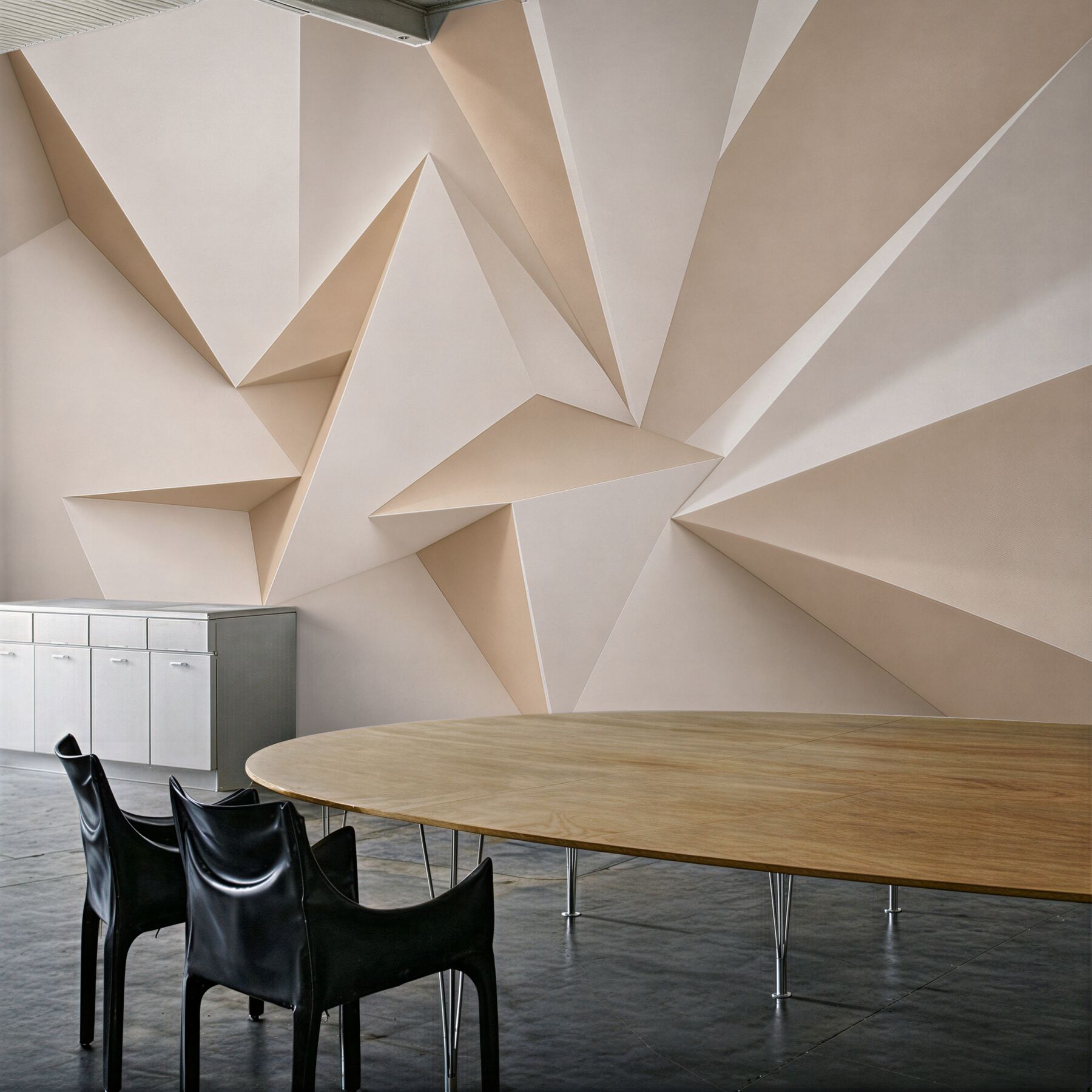 Fototapeta abstrakcja 3D beżowe geometryczne bryły nowoczesna?v23