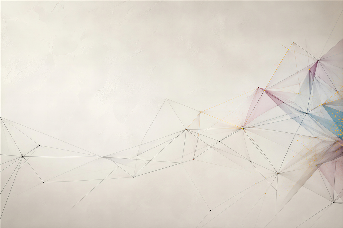 Fototapeta geometryczna abstrakcja z liniami w pastelowych kolorach