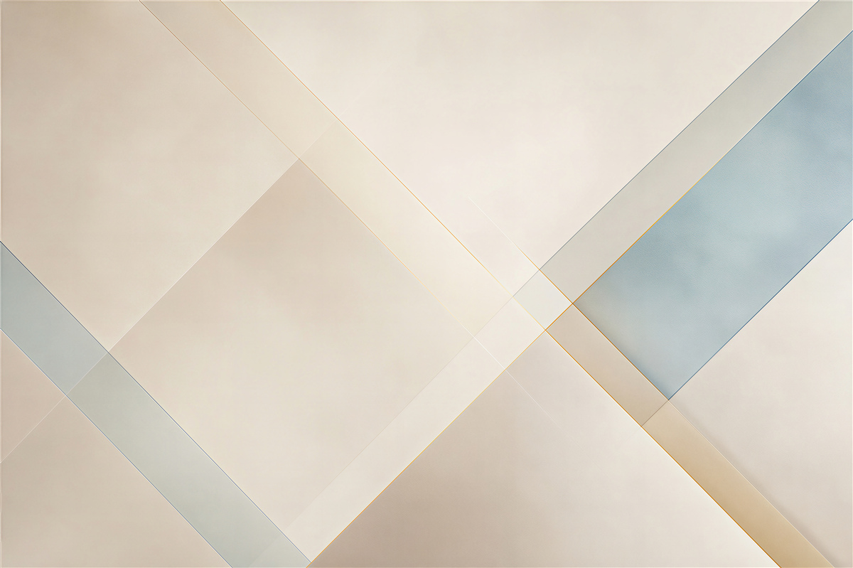 Fototapeta geometryczne linie beżowo błękitne nowoczesna abstrakcja