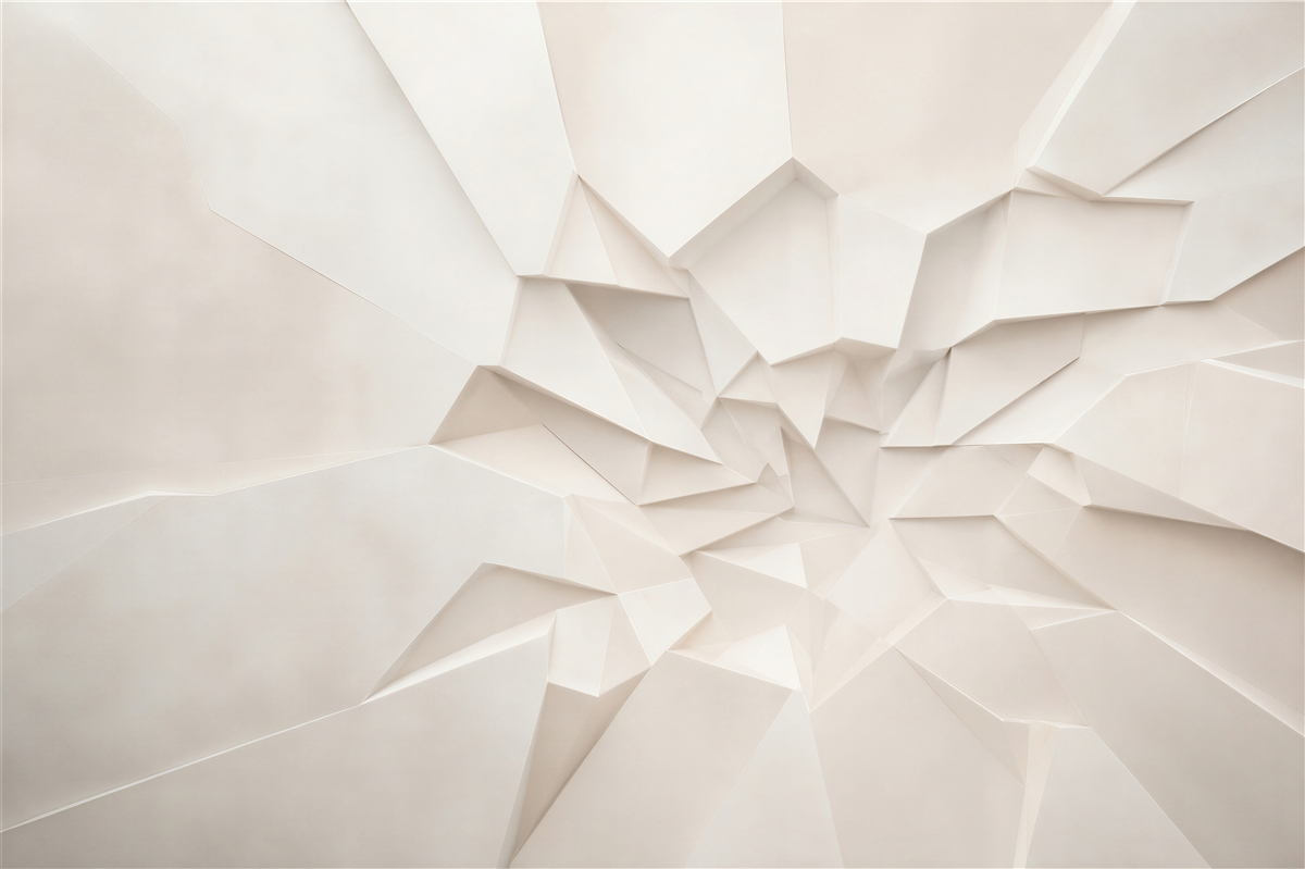 Fototapeta abstrakcja geometryczna 3D biała do nowoczesnego salonu
