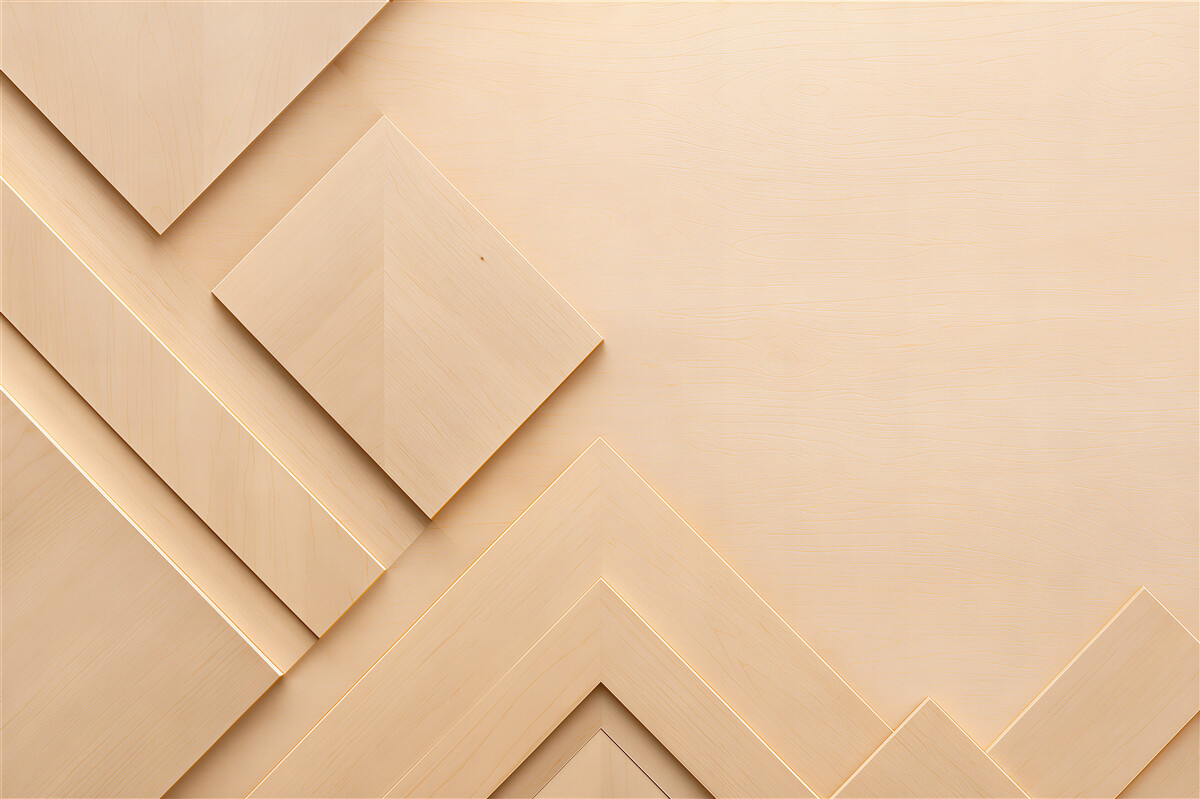 Fototapeta geometryczne panele drewniane beżowe nowoczesne 3D