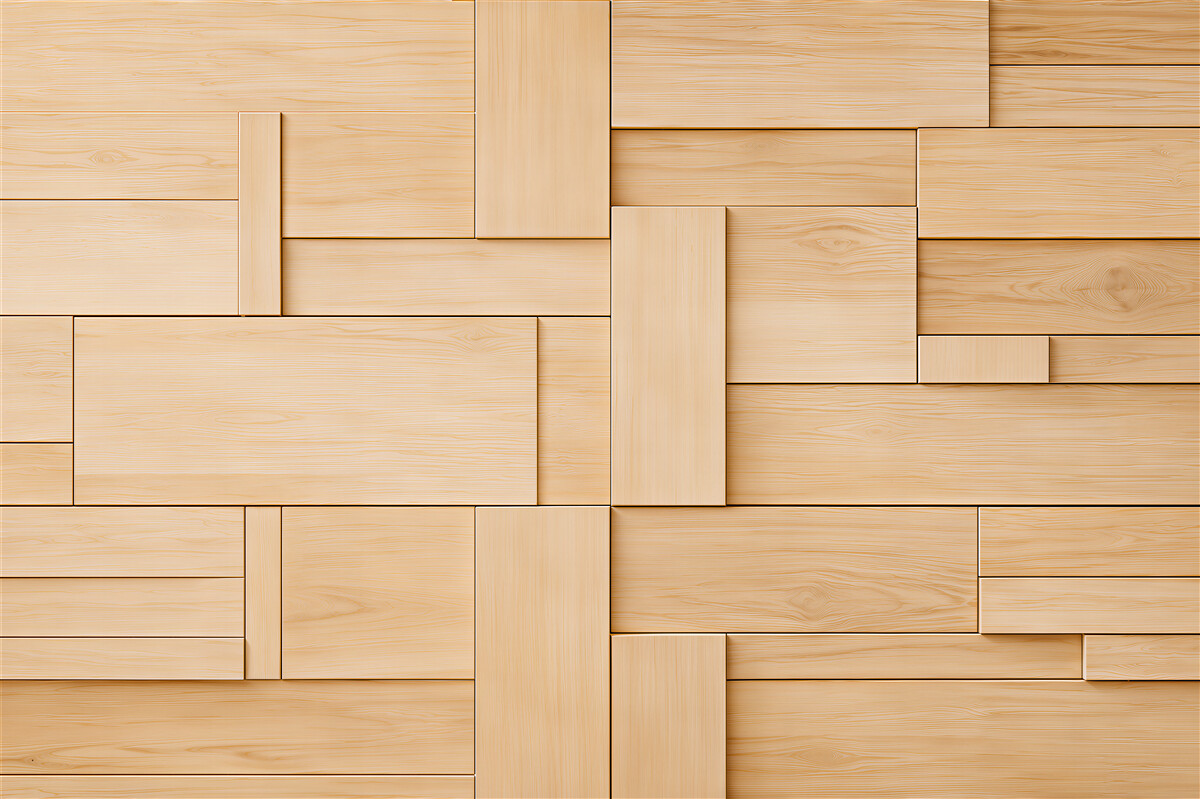 Fototapeta drewniane deski geometryczne jasne nowoczesna ściana 3D