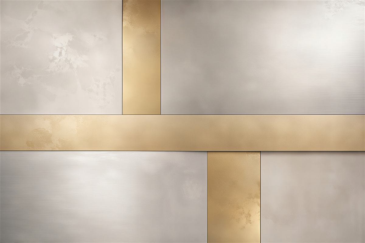 Fototapeta geometryczne panele beżowo złote nowoczesna elegancja