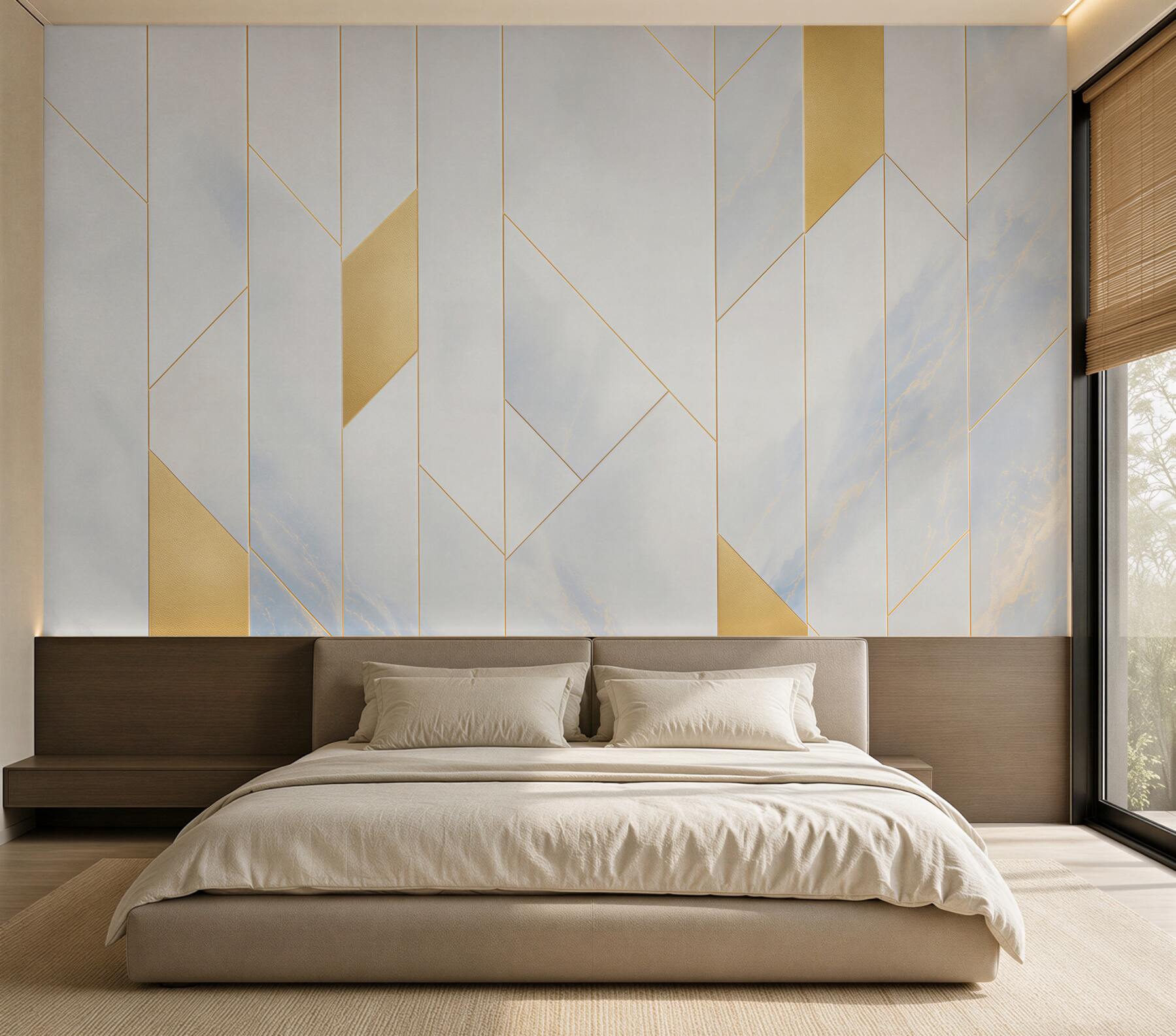 Fototapeta marmur biało złoty geometryczny wzór art deco?v23
