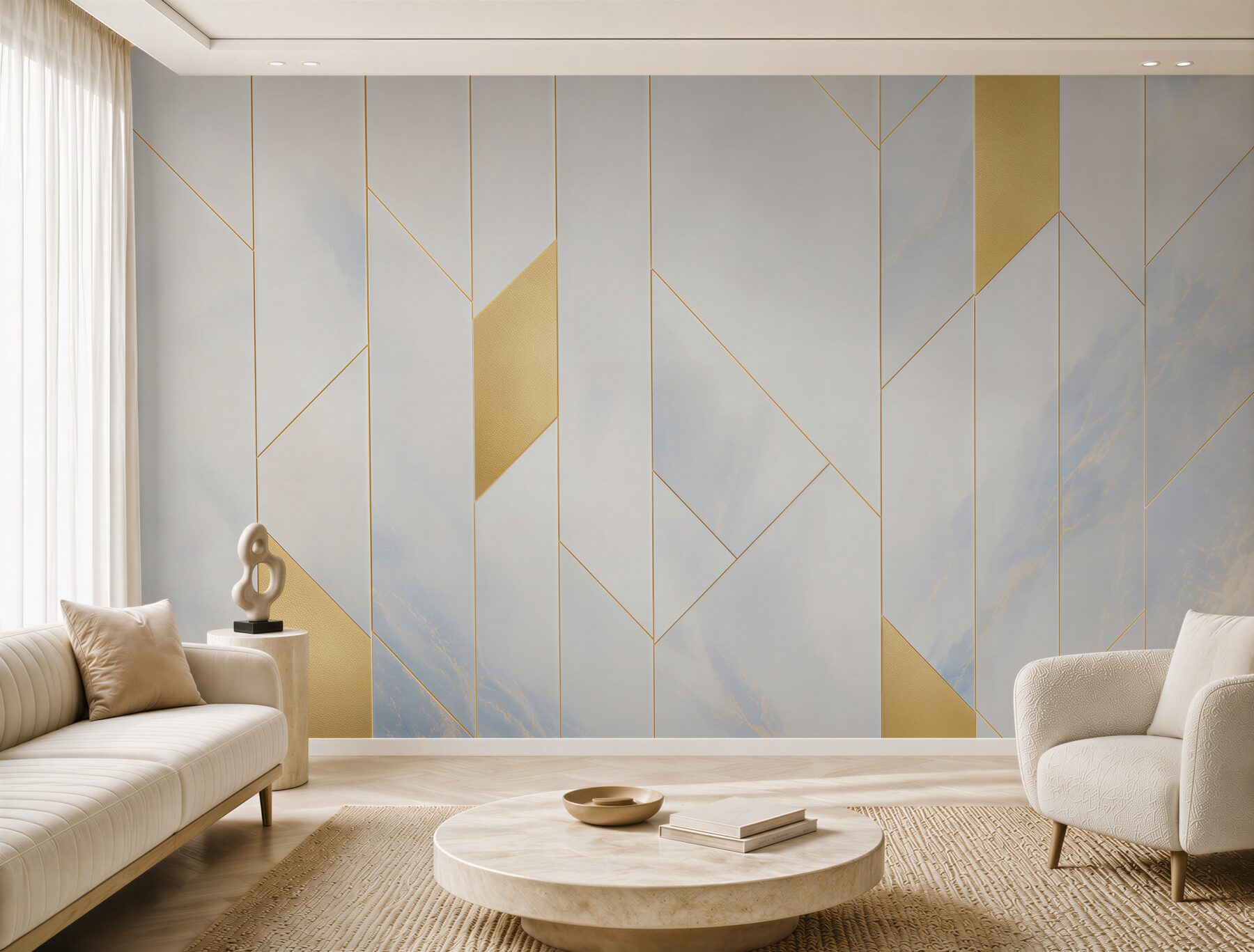 Fototapeta marmur biało złoty geometryczny wzór art deco?v23