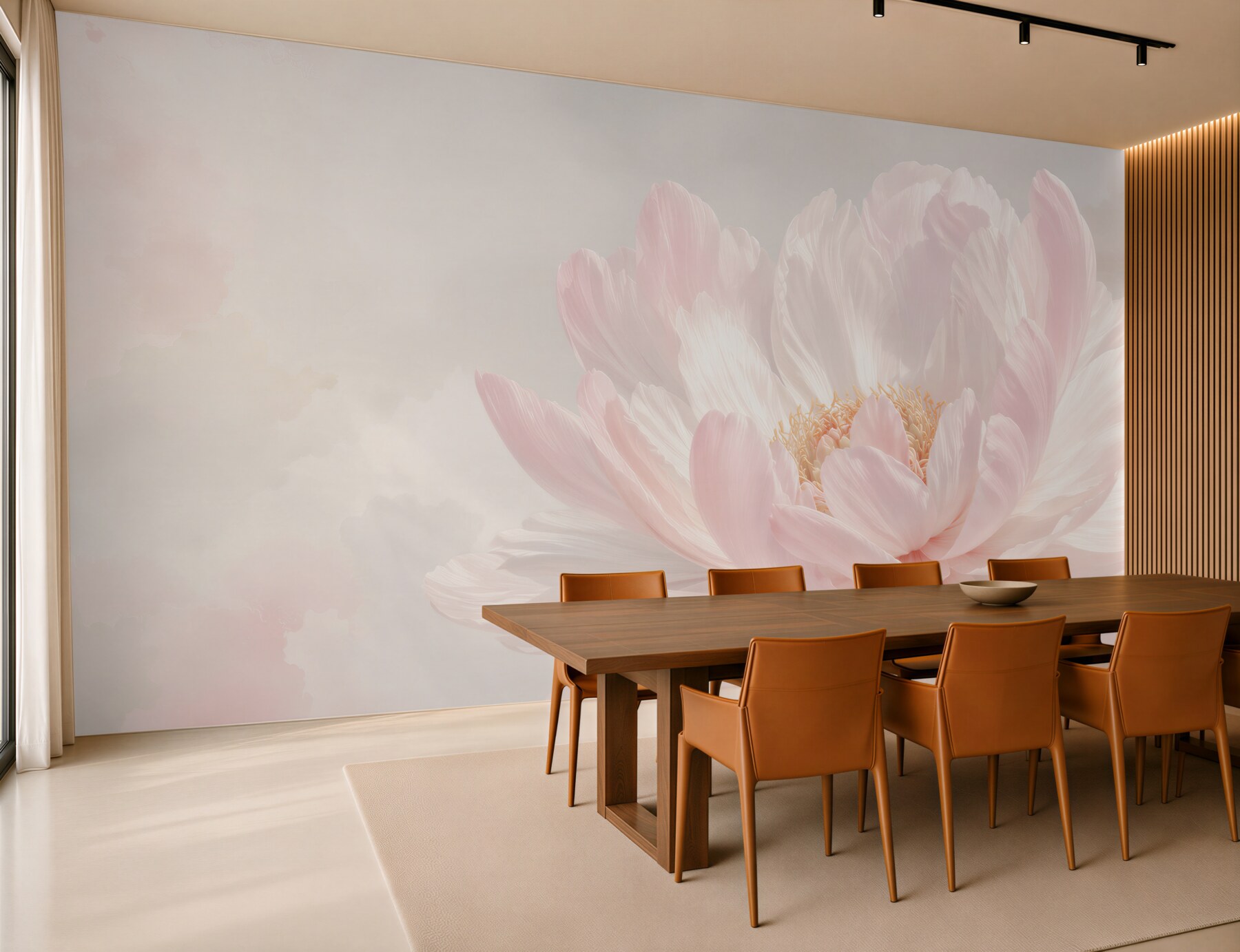Fototapeta kwiat piwonii pudrowy róż na jasnym tle elegancka i subtelna?v23