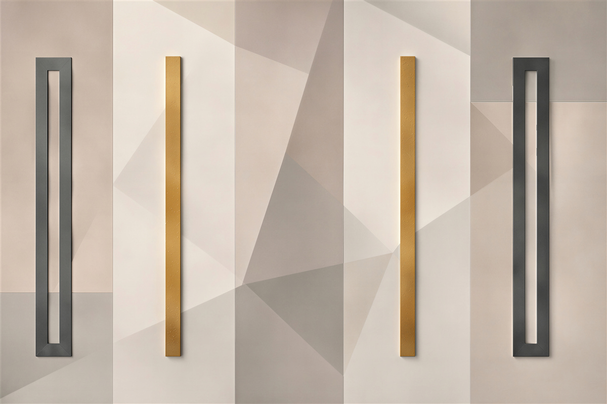 Fototapeta geometryczna 3D beżowa ze złotymi akcentami nowoczesna