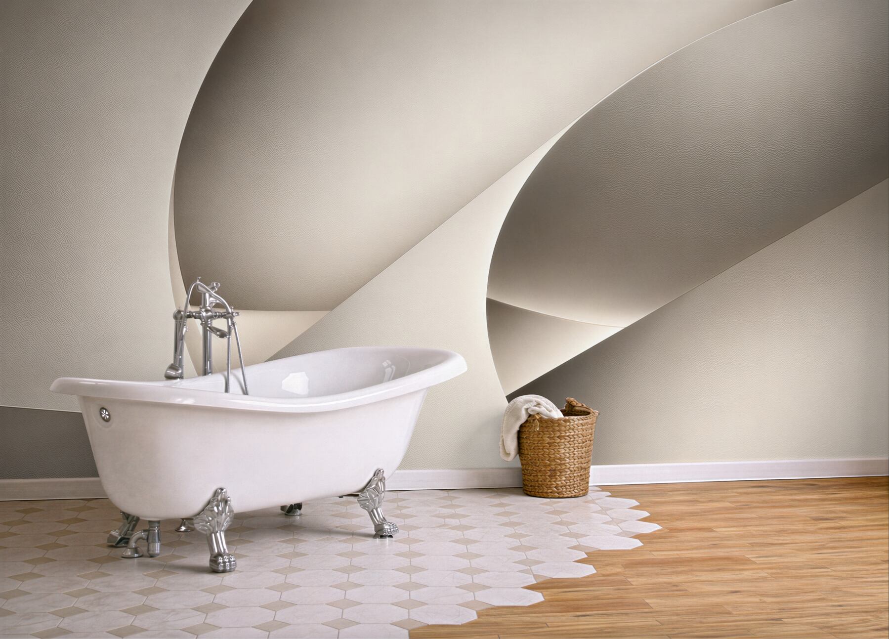 Fototapeta geometryczna abstrakcja beżowa nowoczesna do eleganckiego wnętrza?v23