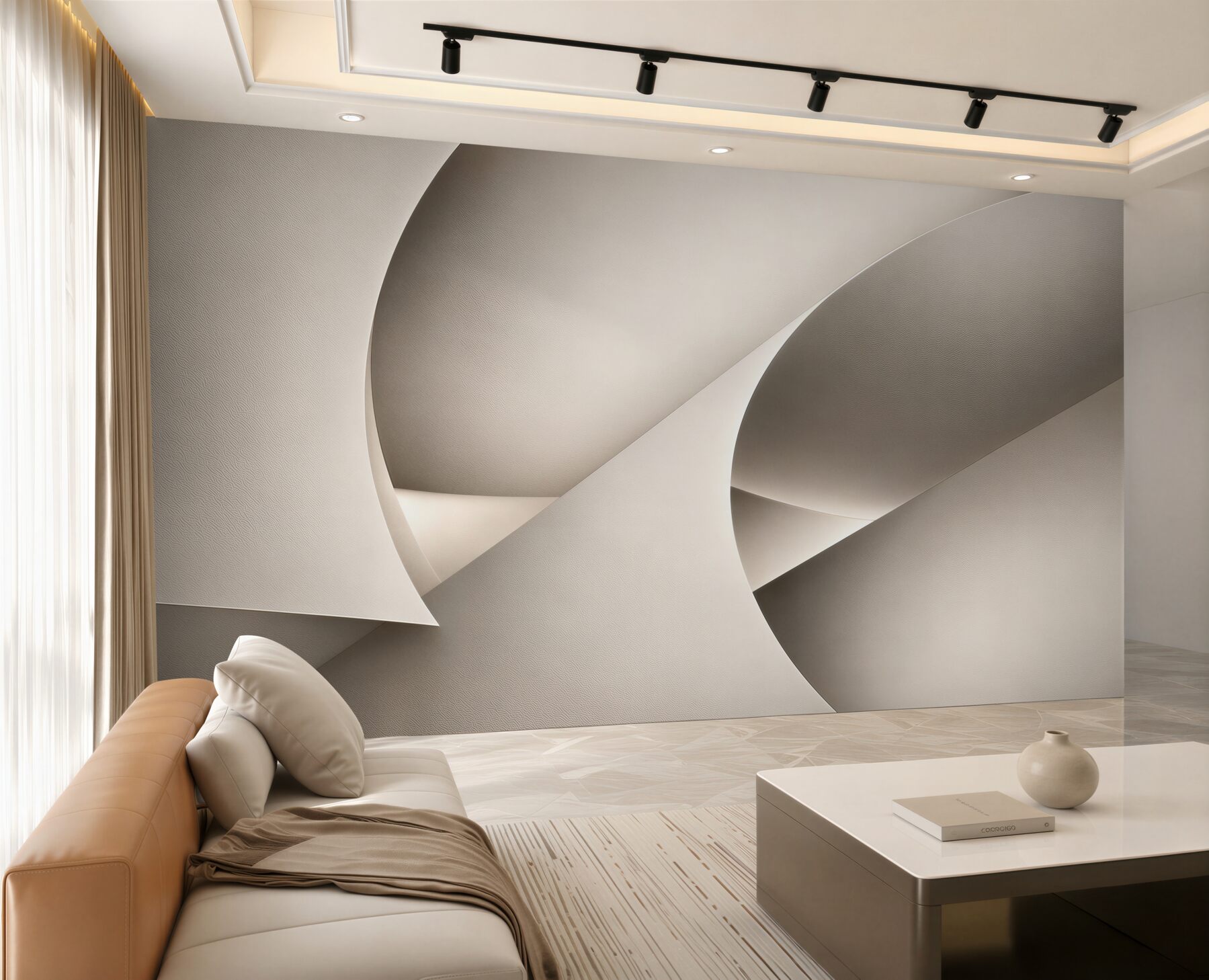Fototapeta geometryczna abstrakcja beżowa nowoczesna do eleganckiego wnętrza?v23