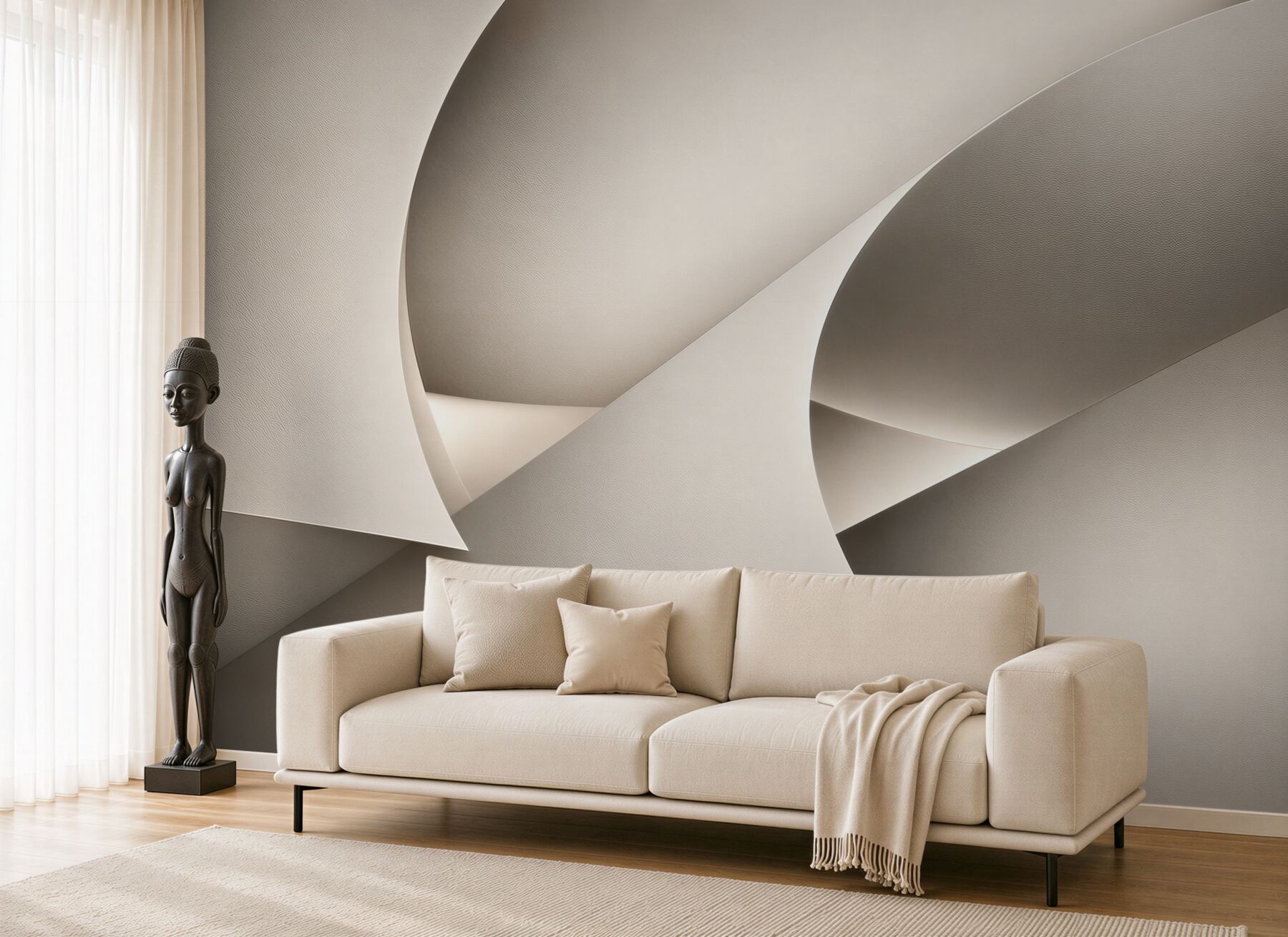 Fototapeta geometryczna abstrakcja beżowa nowoczesna do eleganckiego wnętrza?v23