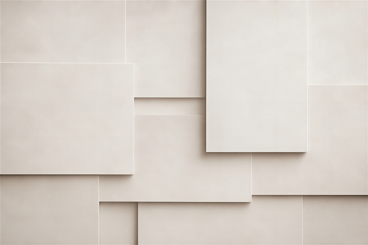 Fototapeta geometryczne panele 3D beżowe nowoczesna minimalistyczna