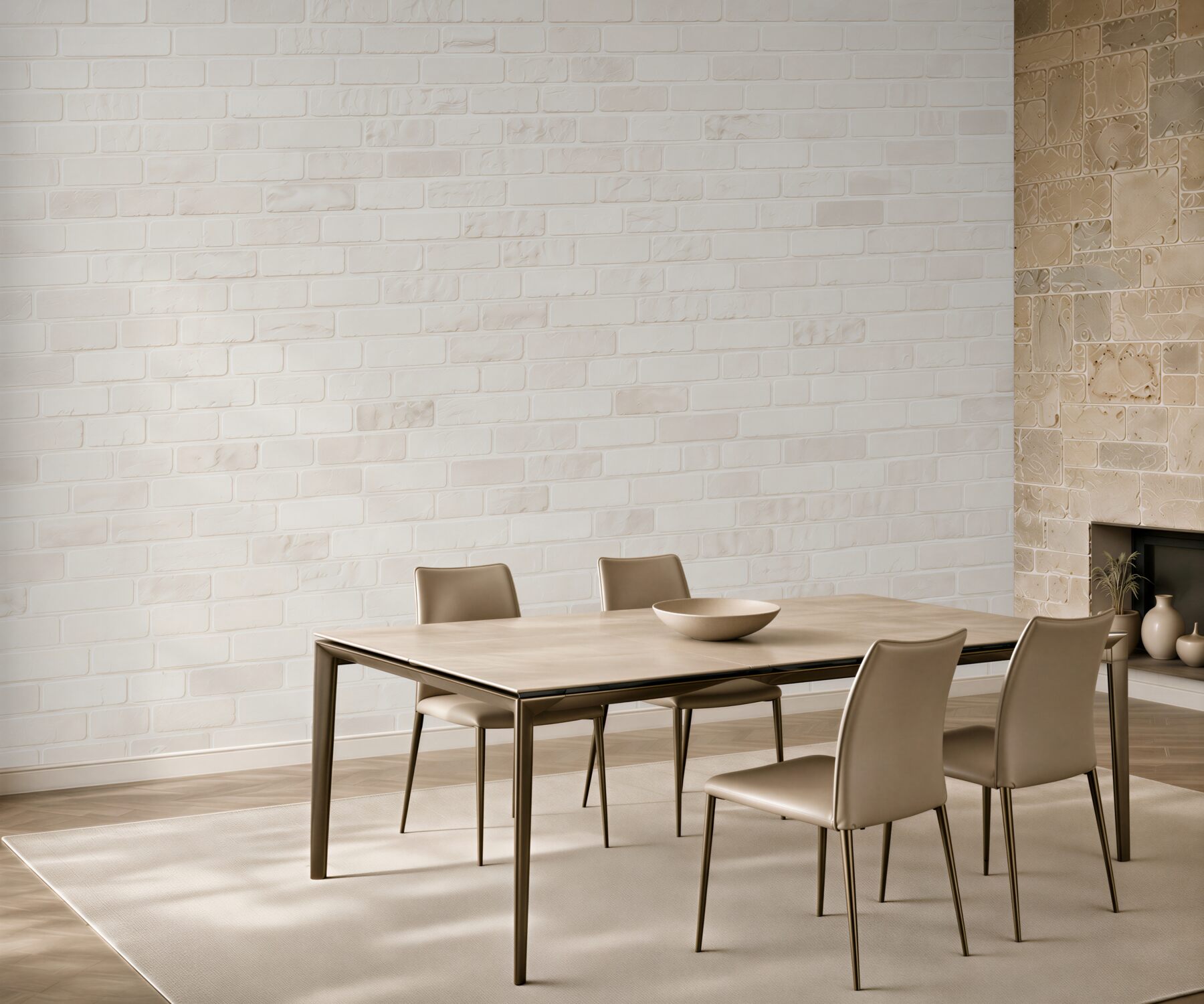 Fototapeta biała cegła minimalistyczna do skandynawskiego wnętrza?v23