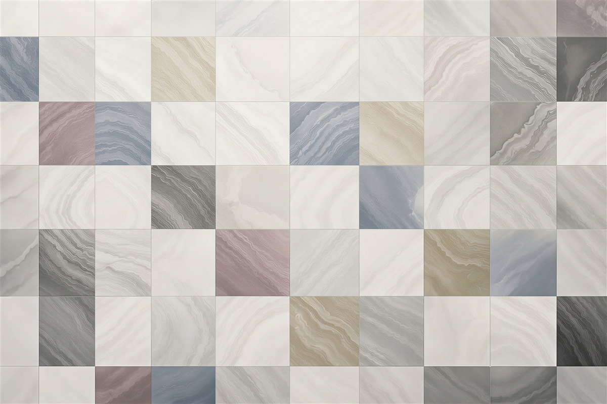 Fototapeta marmurowa mozaika pastelowa geometryczna do eleganckiego wnętrza