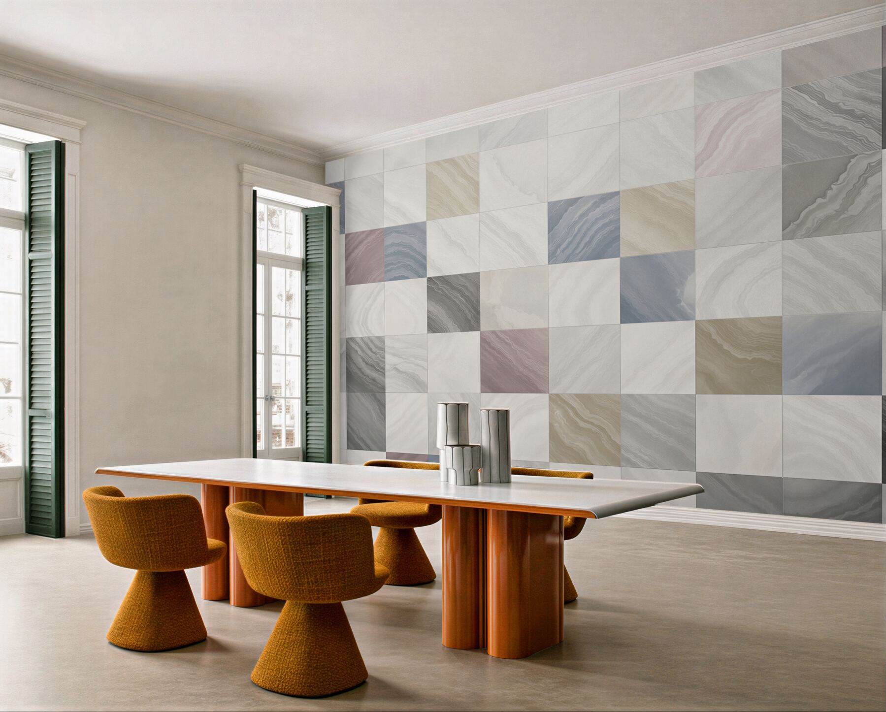 Fototapeta marmurowa mozaika pastelowa geometryczna do eleganckiego wnętrza?v23