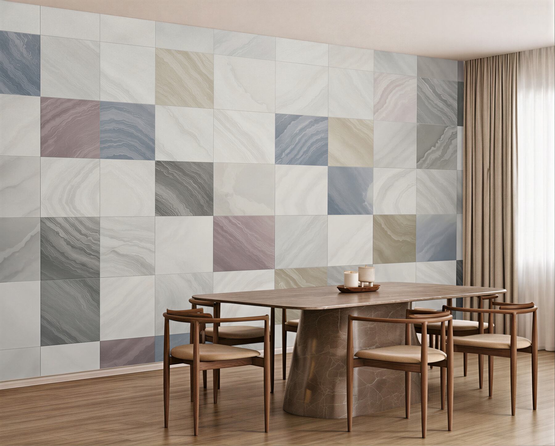 Fototapeta marmurowa mozaika pastelowa geometryczna do eleganckiego wnętrza?v23