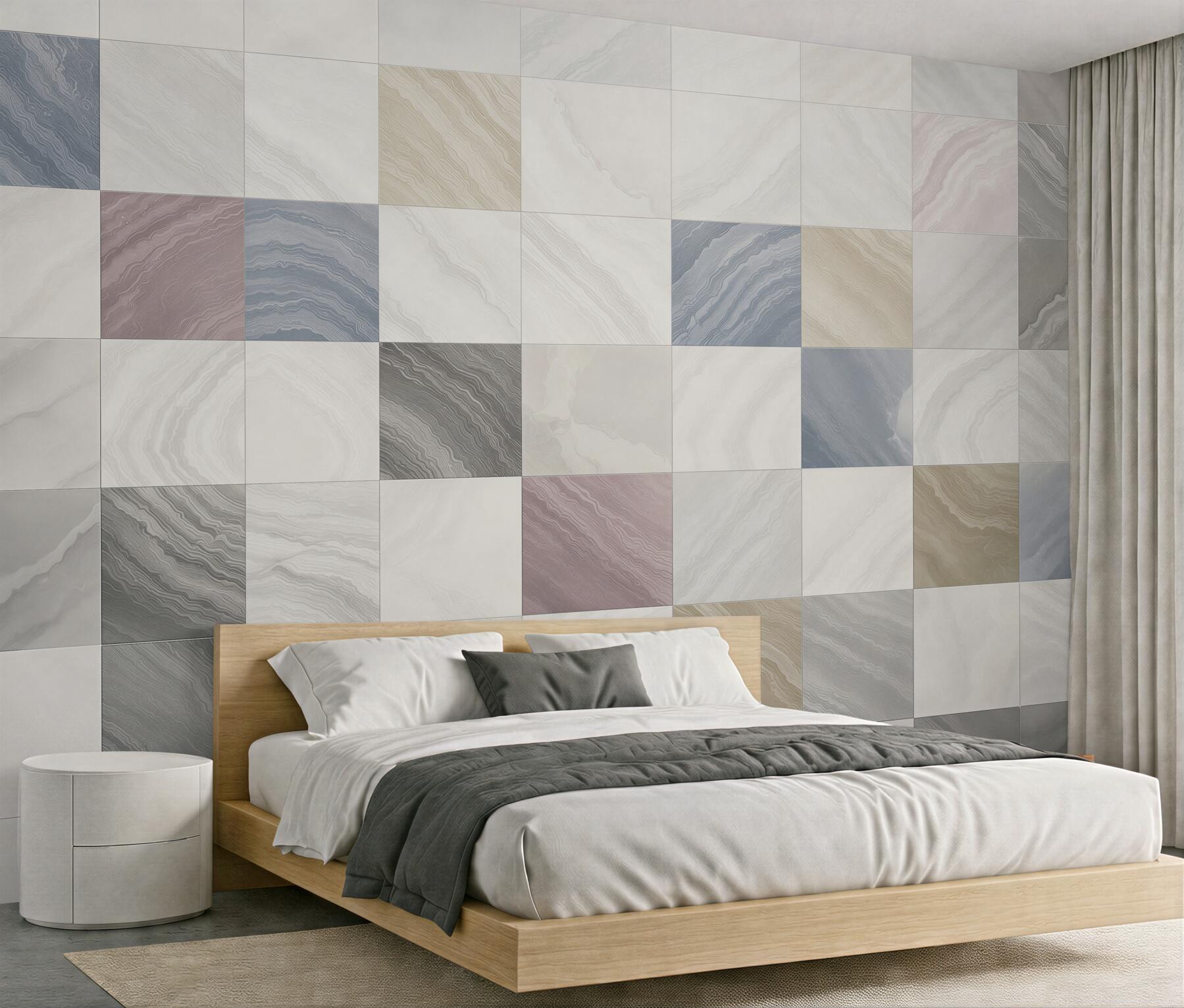 Fototapeta marmurowa mozaika pastelowa geometryczna do eleganckiego wnętrza