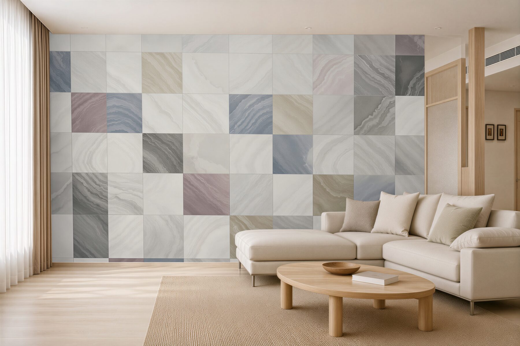 Fototapeta marmurowa mozaika pastelowa geometryczna do eleganckiego wnętrza?v23