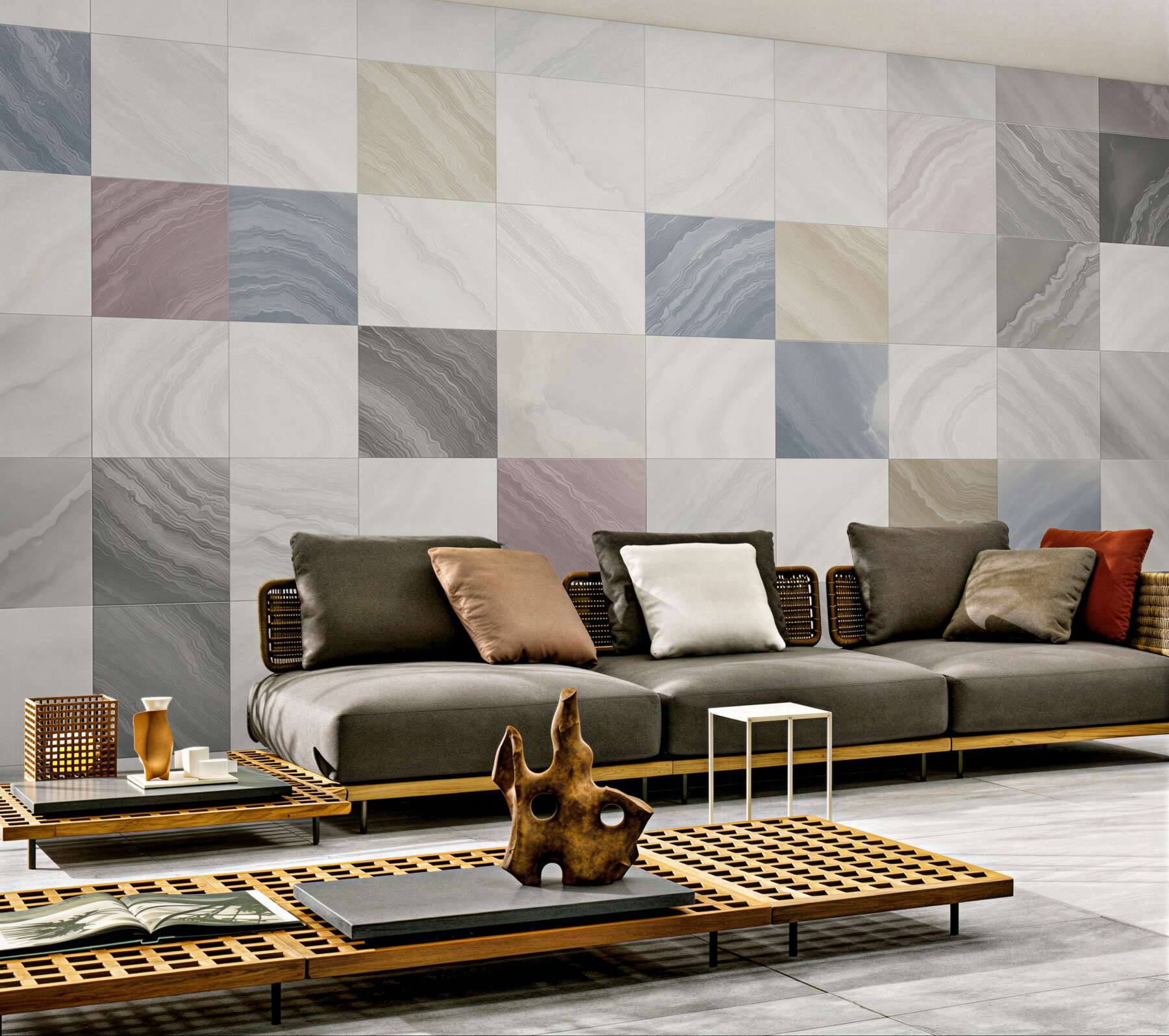 Fototapeta marmurowa mozaika pastelowa geometryczna do eleganckiego wnętrza?v23